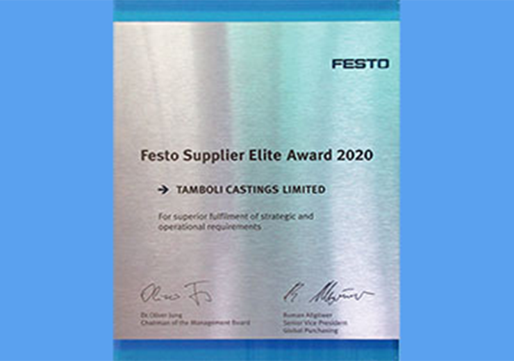 Festo Supplier Elite Award -  TCL