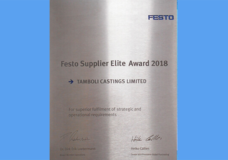 Festo Supplier Elite Award -  TCL